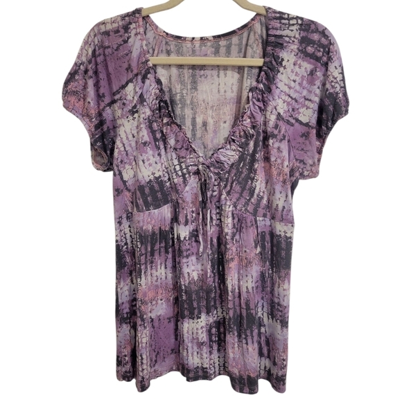 Tops - Purple Tie-Dye Women's Top